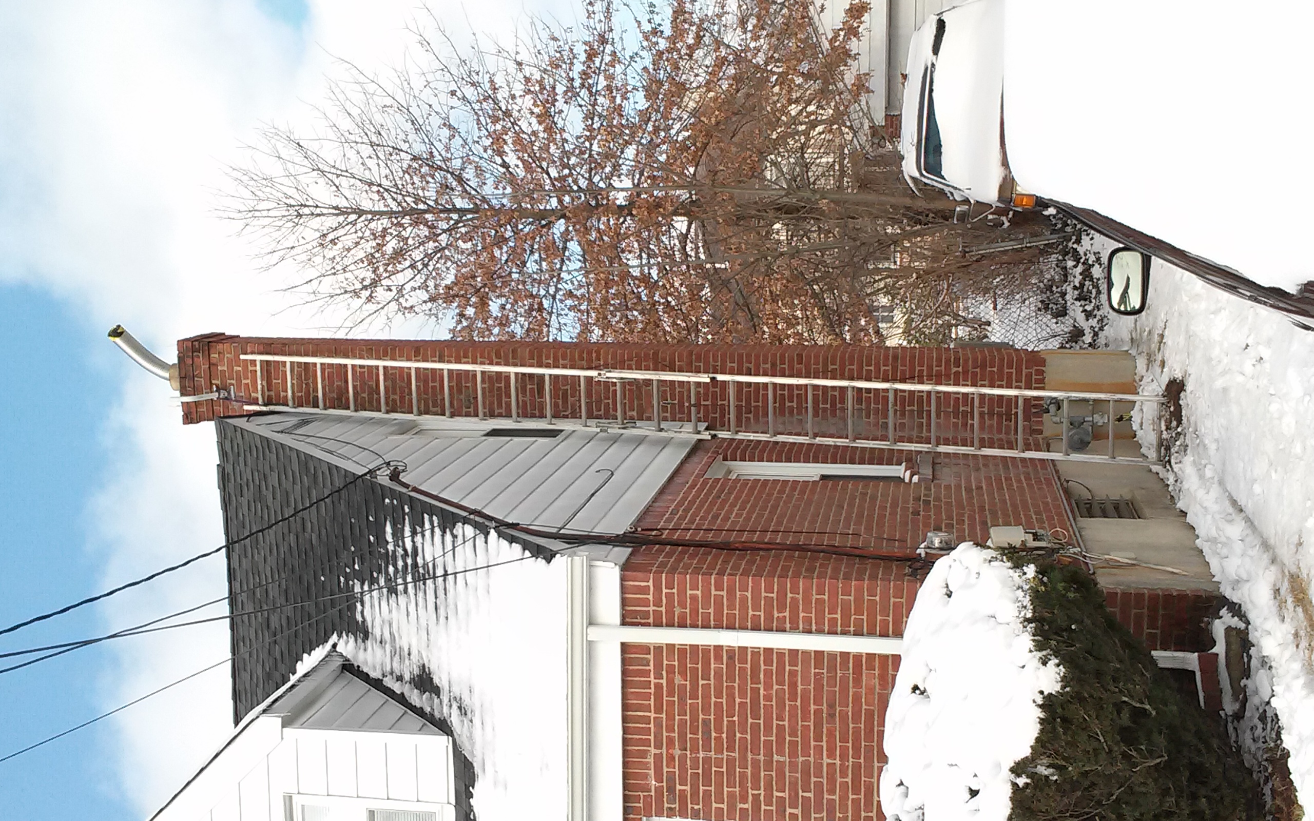 Stainless steel chimney liner installation in Massapequa, NY